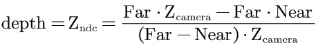 在NDC空间下深度值的计算公式